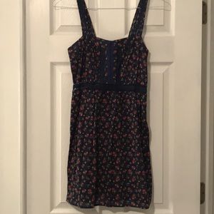 Navy dress with flowers